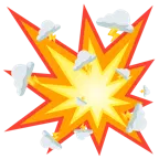 Zusammenstoß + Wolke mit Blitz