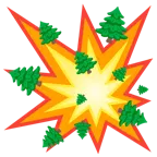 Zusammenstoß + Nadelbaum