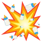 Zusammenstoß + Babyflasche