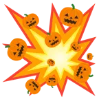 Zusammenstoß + Halloweenkürbis