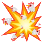 Zusammenstoß + Huhn
