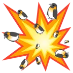 Zusammenstoß + Pinguin