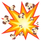 Zusammenstoß + Hundegesicht