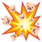 Zusammenstoß + Schweinegesicht