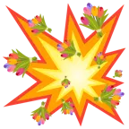 Zusammenstoß + Blumenstrauß