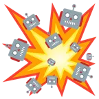 Zusammenstoß + Roboter