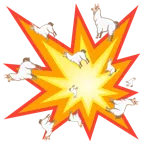 Zusammenstoß + Lama