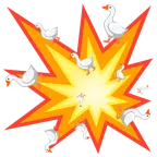 Zusammenstoß + Gans