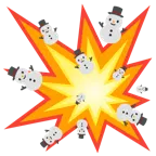 Zusammenstoß + Schneemann ohne Schneeflocken