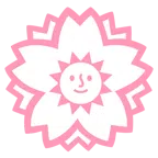 Blumenstempel + Sonne mit Gesicht