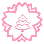 Blumenstempel + Nadelbaum