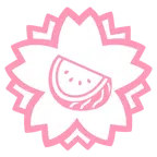 Blumenstempel + Wassermelone