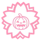 Blumenstempel + Halloweenkürbis
