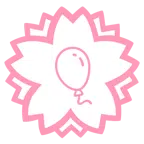 Blumenstempel + Luftballon