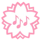 Blumenstempel + Musiknoten