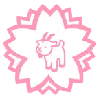 Blumenstempel + Ziege