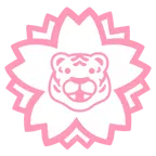 Blumenstempel + Tigergesicht
