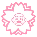 Blumenstempel + Affengesicht