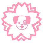 Blumenstempel + Hundegesicht