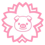 Blumenstempel + Schweinegesicht
