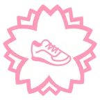 Blumenstempel + Sportschuh