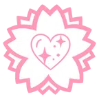 Blumenstempel + funkelndes Herz
