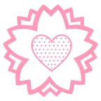 Blumenstempel + gelbes Herz