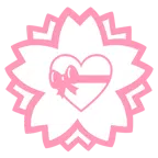 Blumenstempel + Herz mit Schleife