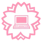 Blumenstempel + Laptop