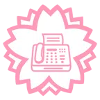 Blumenstempel + Faxgerät