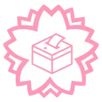 Blumenstempel + Urne mit Wahlzettel