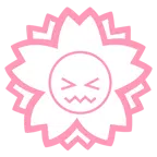 Blumenstempel + verwirrtes Gesicht