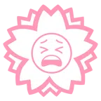 Blumenstempel + müdes Gesicht