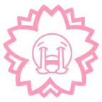 Blumenstempel + heulendes Gesicht