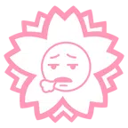 Blumenstempel + Gesicht, das ausatmet