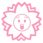 Blumenstempel + erstauntes Gesicht