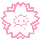 Blumenstempel + Gesicht in Wolken