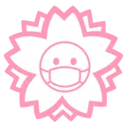Blumenstempel + Gesicht mit Atemschutzmaske