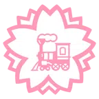 Blumenstempel + Dampflokomotive