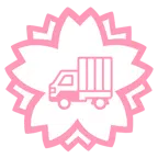 Blumenstempel + Lieferwagen