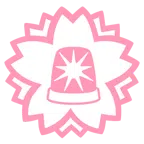 Blumenstempel + Polizeilicht