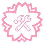 Blumenstempel + Hammer und Schraubenschlüssel