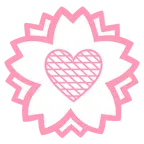 Blumenstempel + braunes Herz