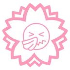 Blumenstempel + niesendes Gesicht