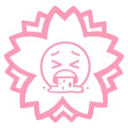 Blumenstempel + kotzendes Gesicht
