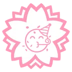 Blumenstempel + Partygesicht