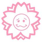 Blumenstempel + schwindeliges Gesicht