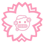Blumenstempel + frierendes Gesicht