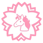 Blumenstempel + Einhorn