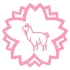 Blumenstempel + Lama